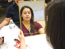 Participants were given mirrors to reflect on their image and identity