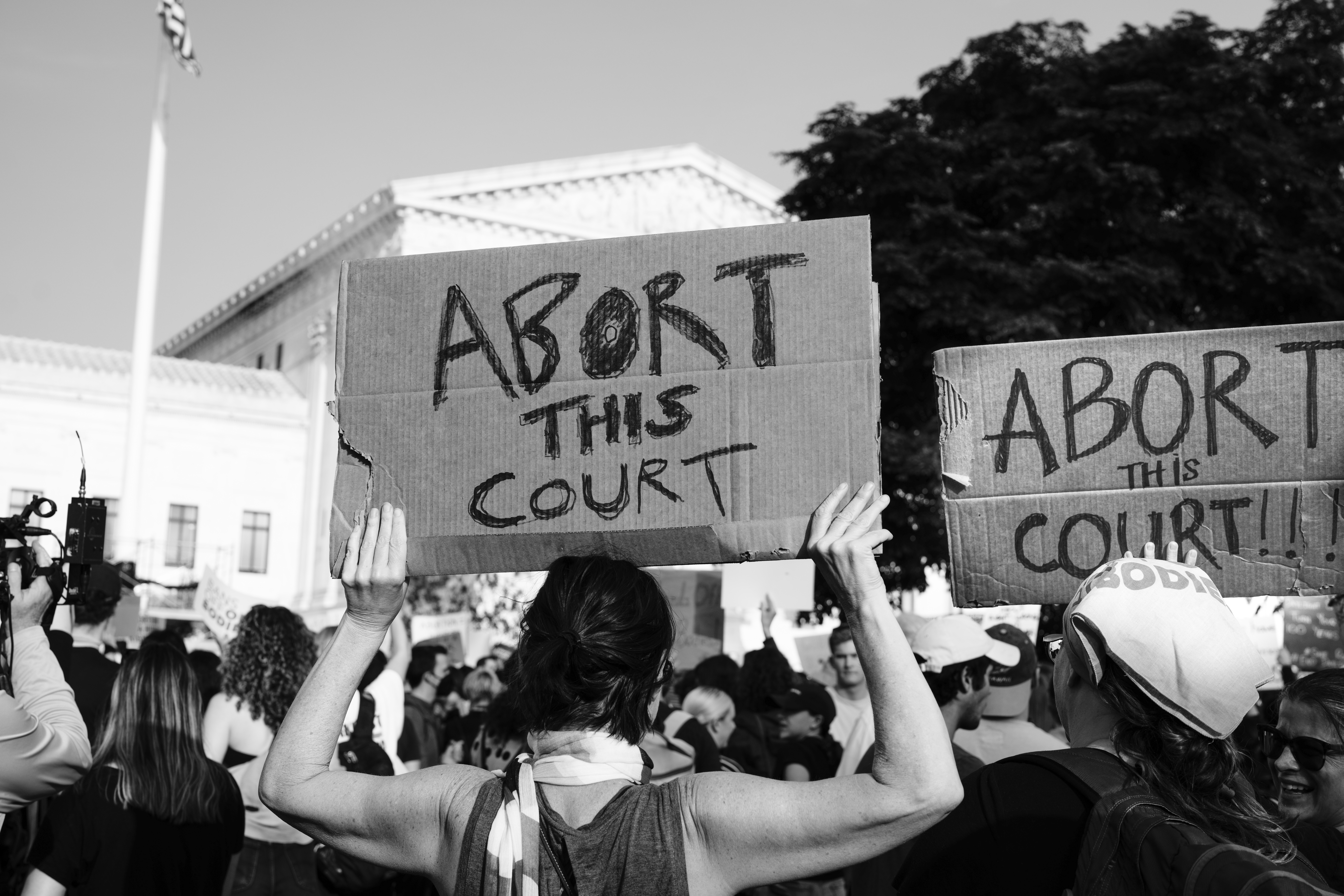 Rally after the leaked Supreme Court opinion