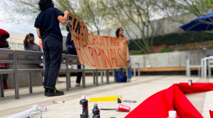 CIA representatives on campus cause an uproar from students in the form of protest