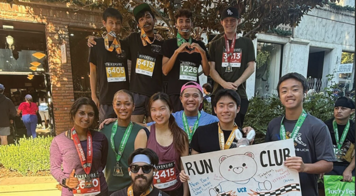 Running club at UCR crosses the finish line together