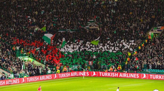 Celtics “ultra” fans show solidarity with Palestine despite UEFA guidelines