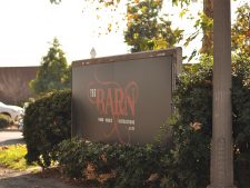 The Barn Parking lot sign 2018.
