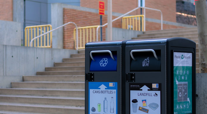BigBelly bins placed on campus to improve recycling and sustainability