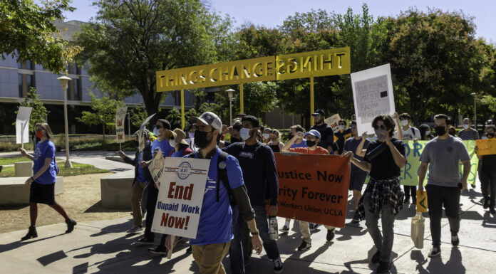 “Stop Redlining”: UCR members rally against proposed budget cut