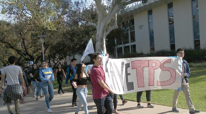 “Save TPS”: Students march for immigrant protections