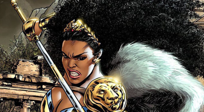Wonder Woman’s twin sister, Queen Nubia returns in her own modernized six-issue comic series, beginning with ‘Nubia & The Amazons #1’